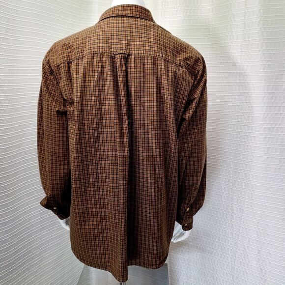 VTG Woolrich Mid-Weight Plaid Shirt Outdoor Brown Gold Men's XXL EUC - Picture 4 of 9